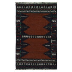 Tapis Kilim afghan Baluch vintage, avec bordures géométriques de Rug & Kilim