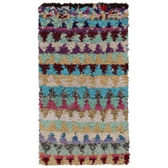 Vintage Azilal Moroccan Boucherouite Rug, with Chevron Patterns from Rug & Kilim