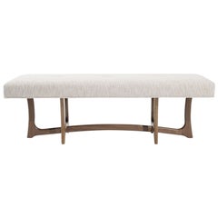 The Forma Bench in Natural Walnut by Stamford Modern
