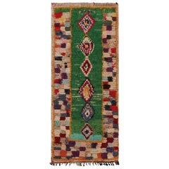 Vintage Azilal Teppich im marokkanischen Stil, mit geometrischen Mustern, von Rug & Kilim