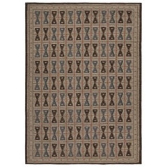 Rug & Kilim's Scandinavian Style Rug in Brown With Geometric Patterns (tapis de style scandinave à motifs géométriques)