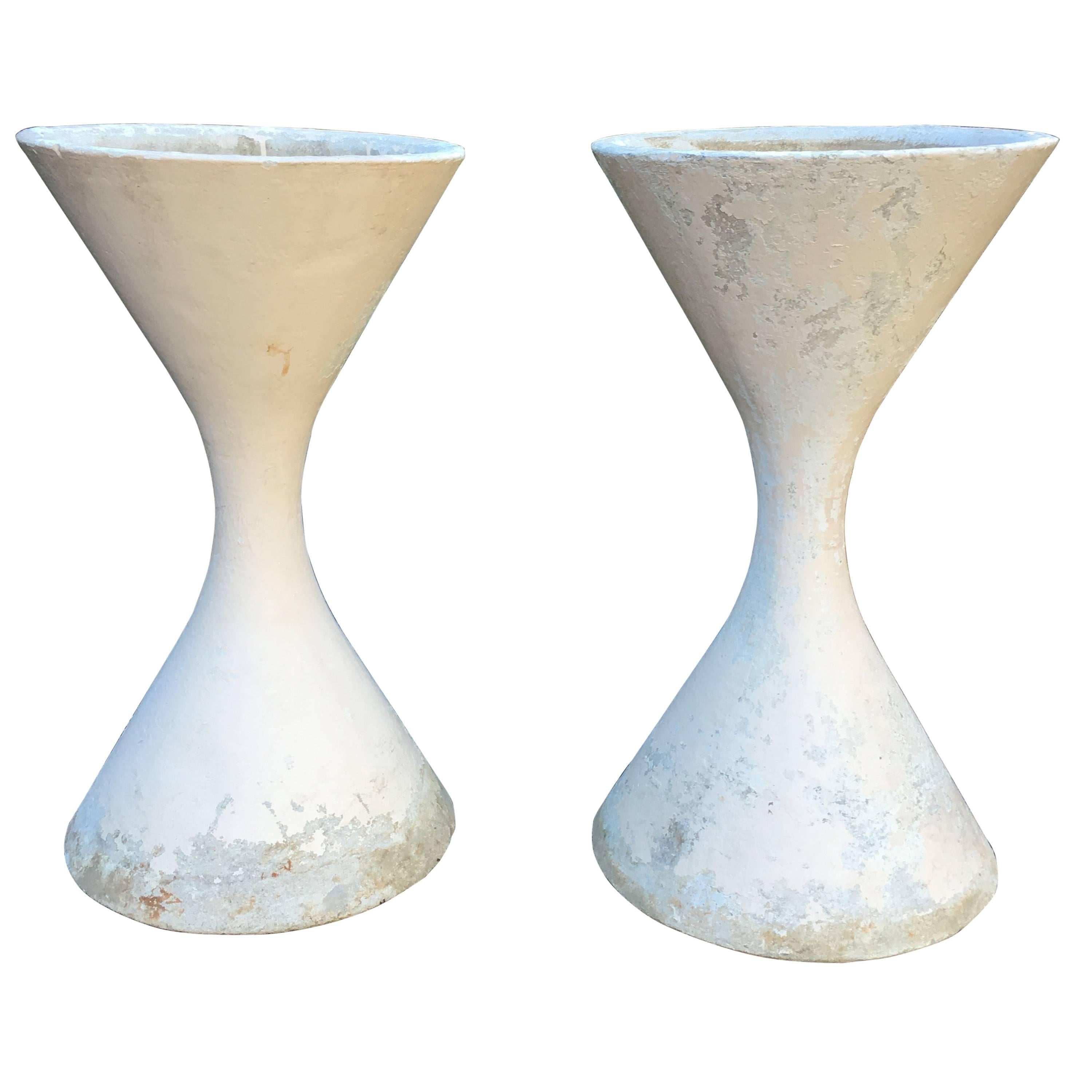 Pair of Willy Guhl Diabolo Hourglass Planters