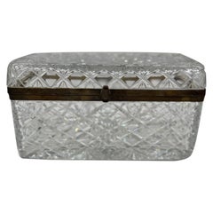 Large French Crystal & Ormolu Mounted Dresser Box