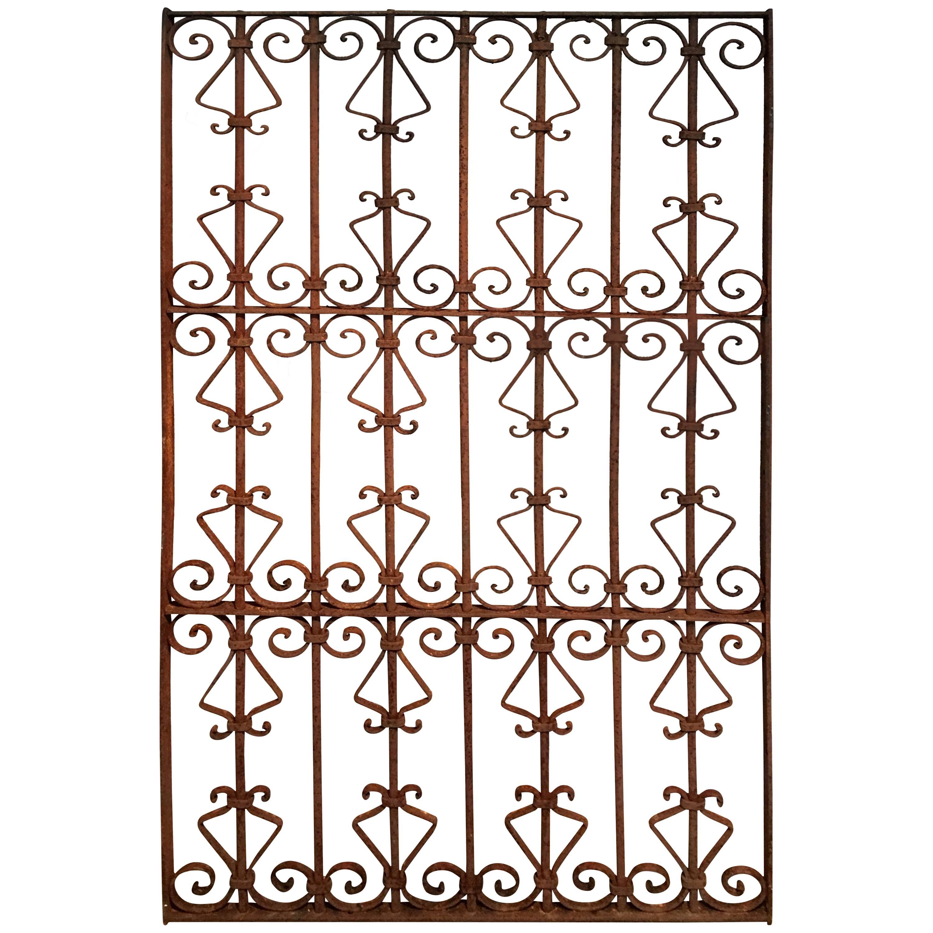 Large Wrought Iron Grille, Gate, or Coffee Table Top at 1stDibs ...