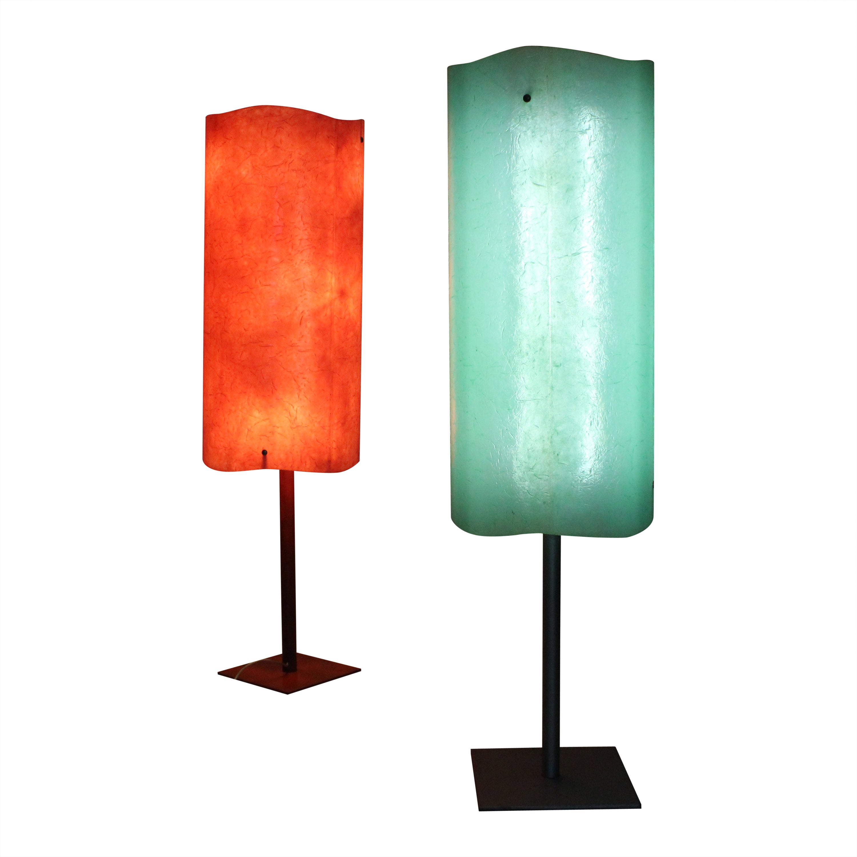 Ensemble de deux lampadaires d'inspiration Gaetano Pesce