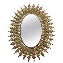 1950's Italian Mid-Century Sunburst Mirror
