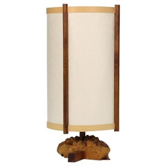 George Nakashima Buckeye Burl Table Lamp