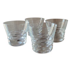 Vintage Baccarat Crystal Double Old Fashioned Lola Rocks Glasses Set of 4