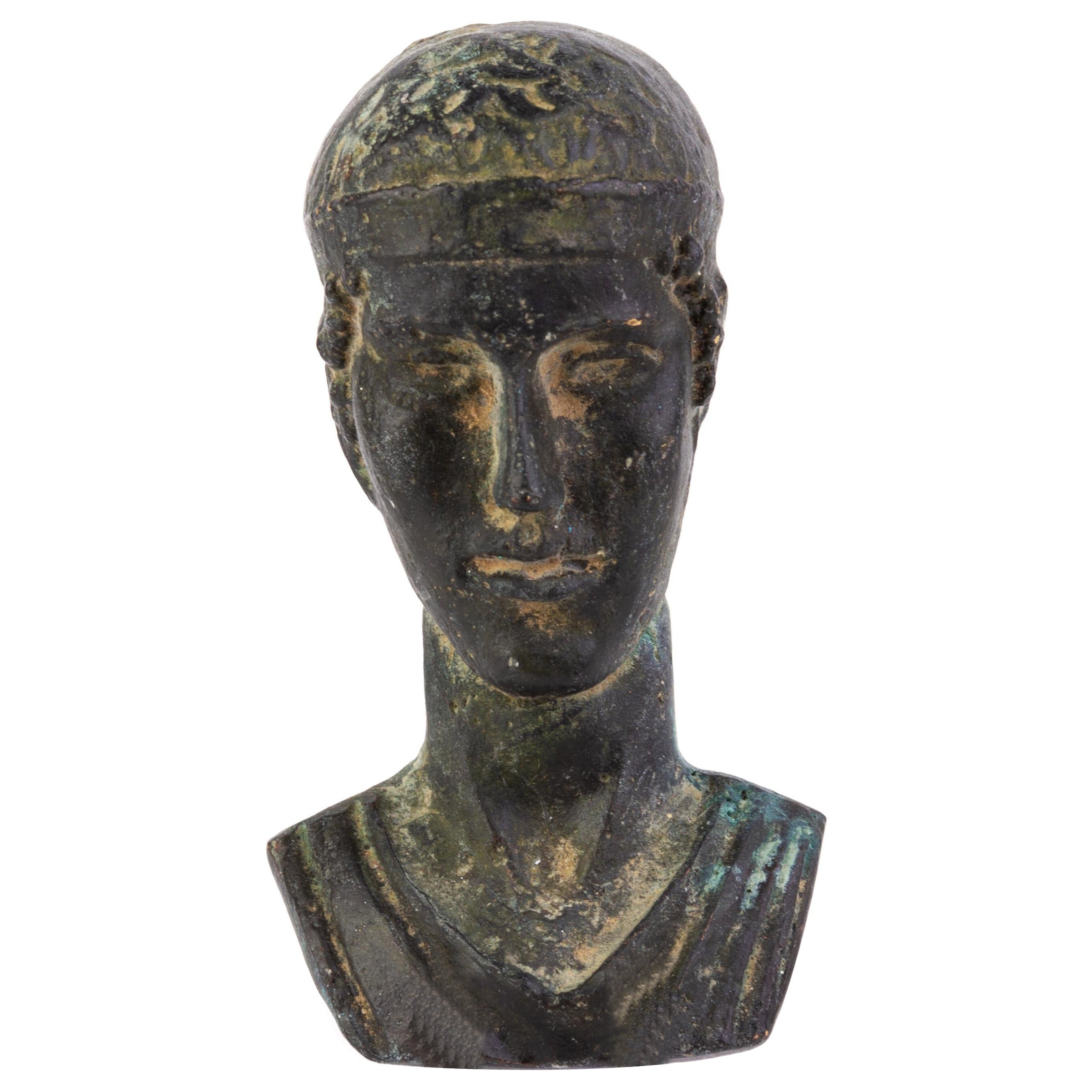 Ancient Roman Bronze Senatorial Bust ca. 300 AD