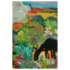 Postimpressionistisches Gouache-Gemälde (1) – signiert – ungerahmt – 20. Jahrhundert
