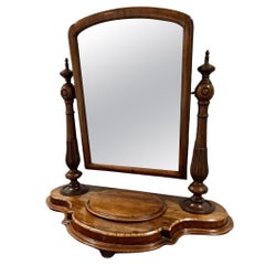 Antique Victorian quality mahogany dressing table mirror 