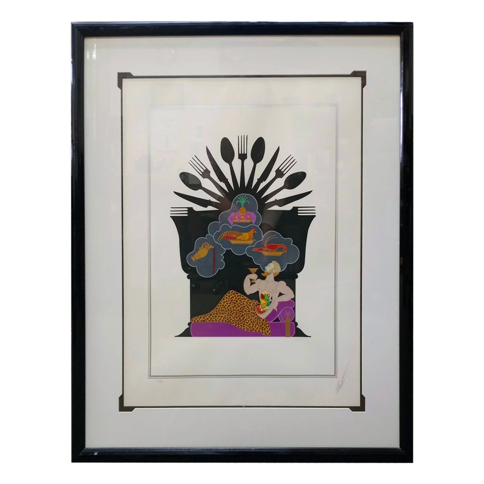 Untitled Hand-Serigraph by Erté For Sale