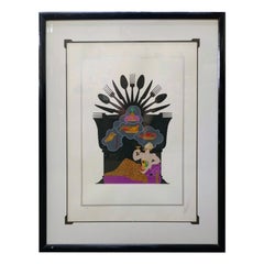 Vintage Untitled Hand-Serigraph by Erté
