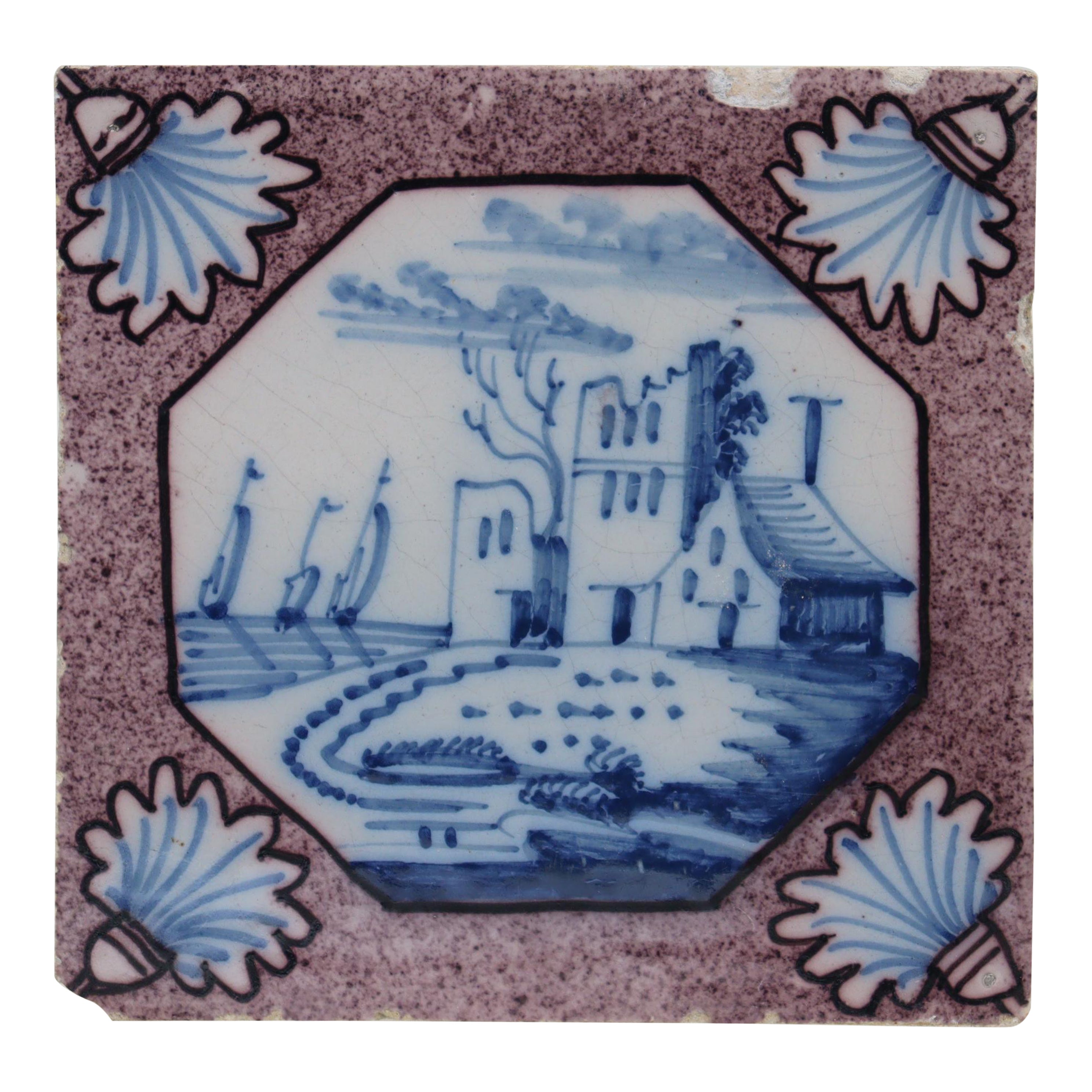 Dutch hand painted tile