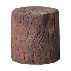 Antique Wooden Primitive Side Table or Pedestal (No.1)
