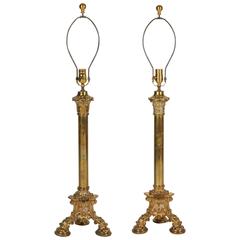 Pair of Brass Table Lamps 7