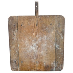 Ancienne planche à pain ou planche à charcuterie française en bois, 19ème siècle