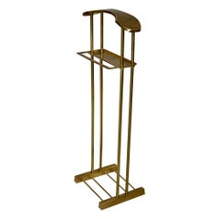 Used 1980's Modernist Brass Valet Stand By Decorative Crafts Inc.