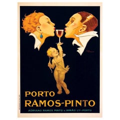 1925 Porto Ramos Pinto Original Vintage Poster