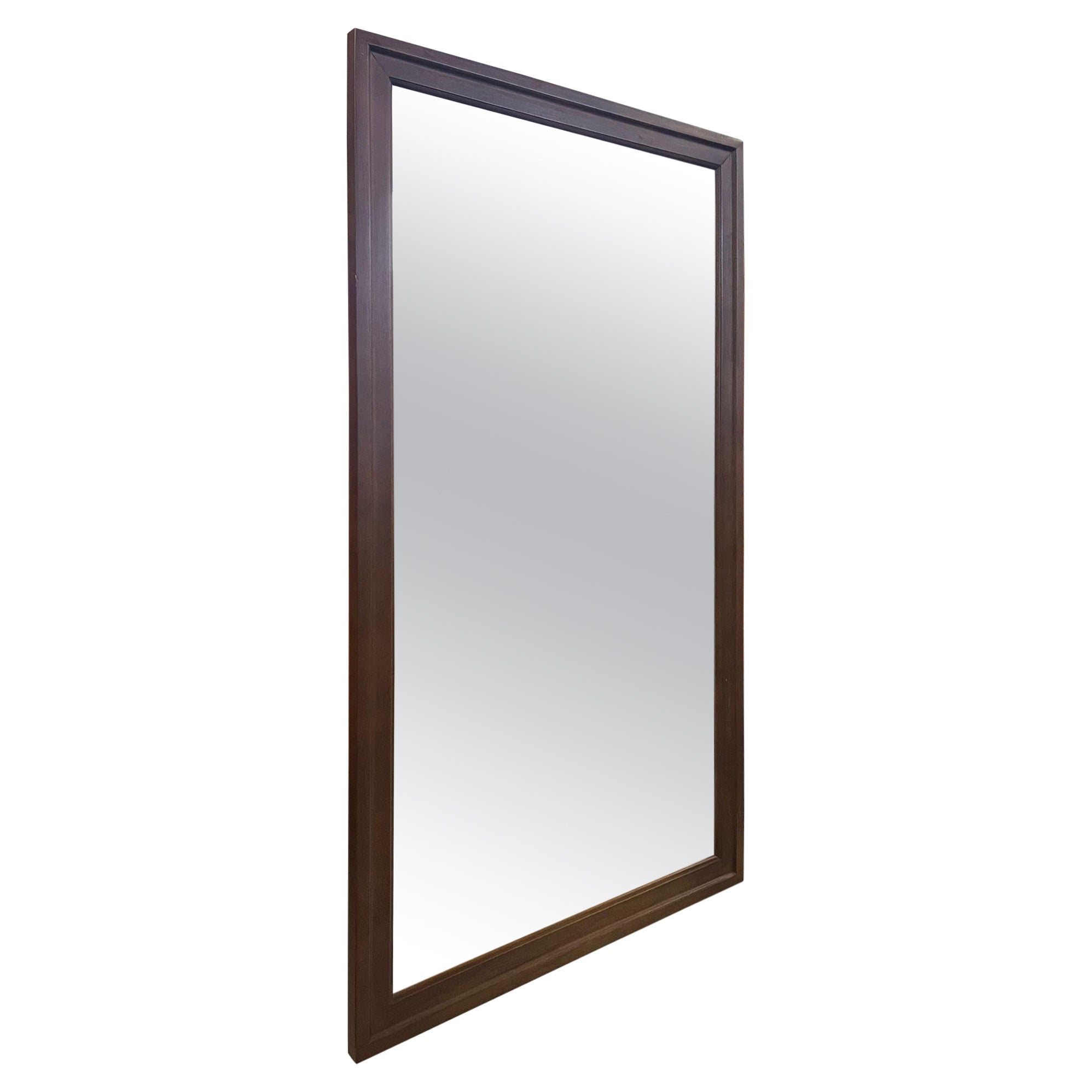 Vintage Mid Century Modern Mirror With Walnut Tone Framing. For Sale