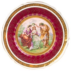 Antique Royal Vienna Fine Porcelain Cabinet Plate 