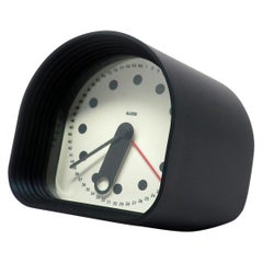 Vintage Black Optic Clock by Joe Colombo for Alessi