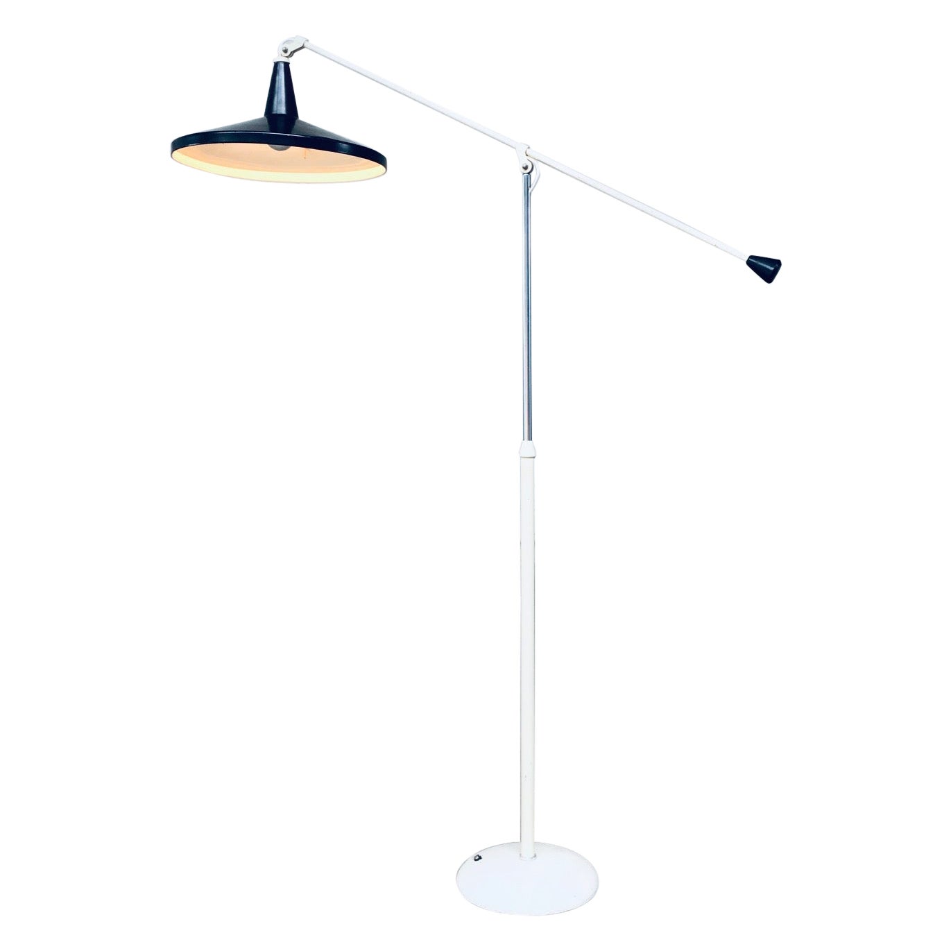 "PANAMA" Floor Lamp in black by Wim Rietveld for Gispen, 1957 For Sale