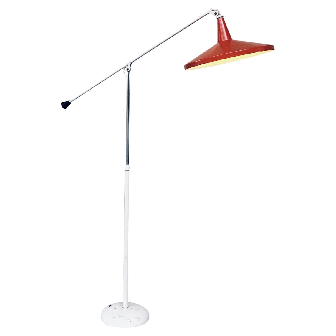 "PANAMA" Floor Lamp in red by Wim Rietveld for Gispen, 1957