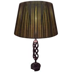 Twist Ebonized Table Lamp
