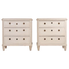 Pair Gustavian Style Chests of Drawers, Early 20th Century