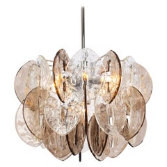 Vintage Stunning Murano Glass Chandelier Designed by Carlo Nason for Kalmar, 1970s