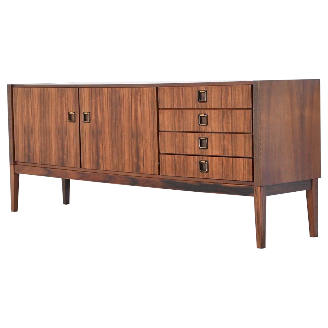 Topform sideboard in rosewood and brass The Netherlands 1960 For Sale