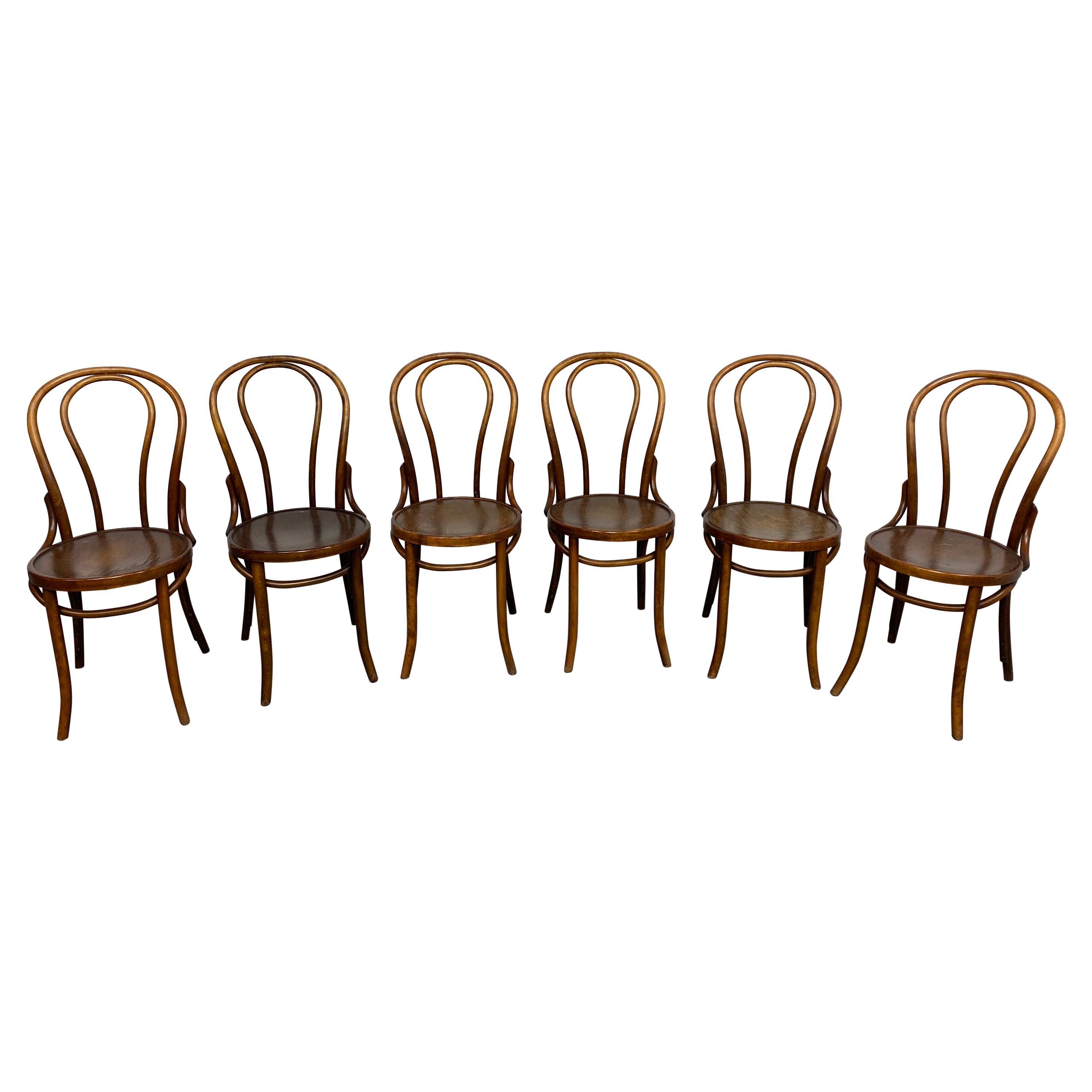 Set of 6 Thonet dining chairs no.16