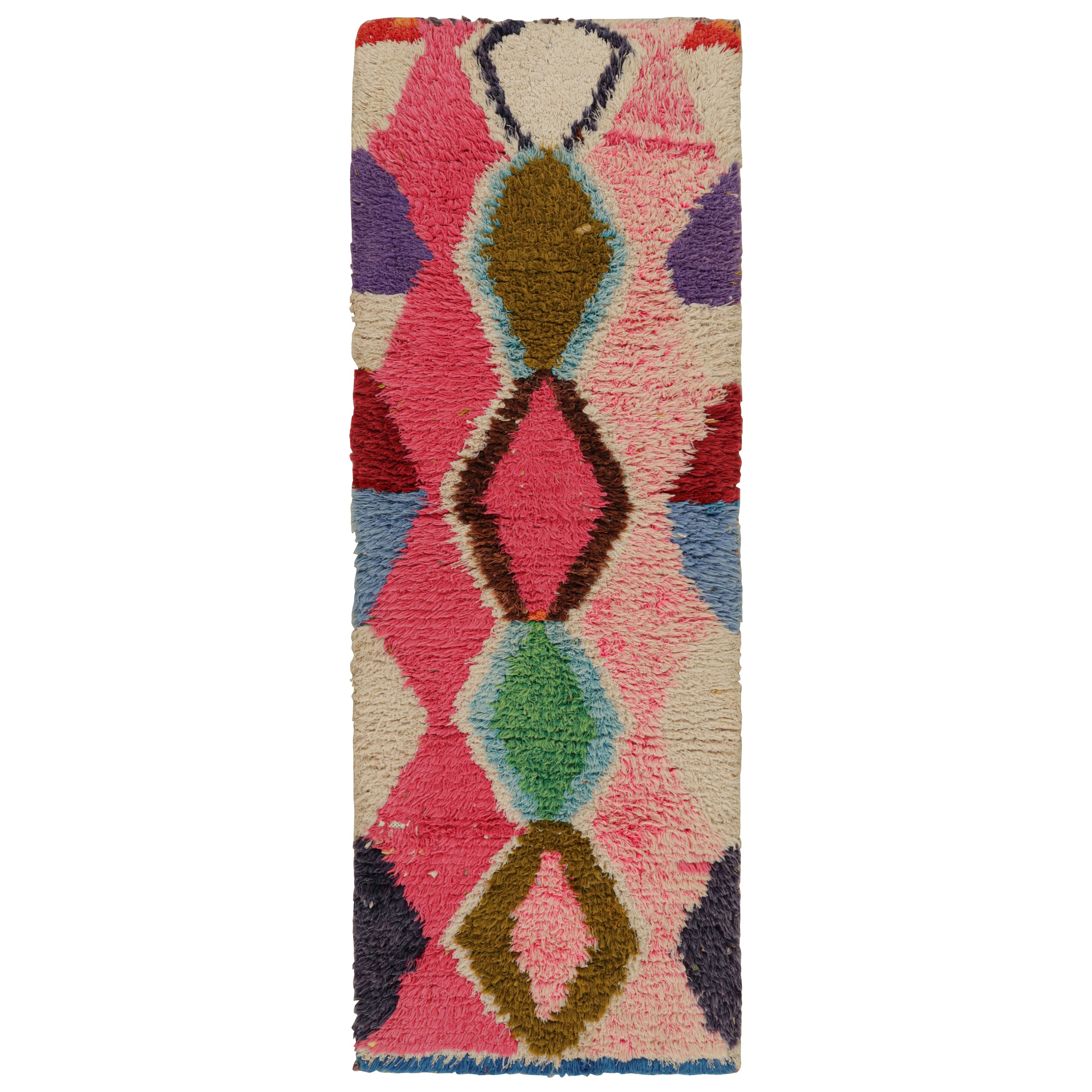 Vintage Azilal Moroccan Style Runner Rug, with Patterns from Rug & Kilim