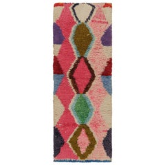 Retro Azilal Moroccan Style Runner Rug, with Patterns from Rug & Kilim