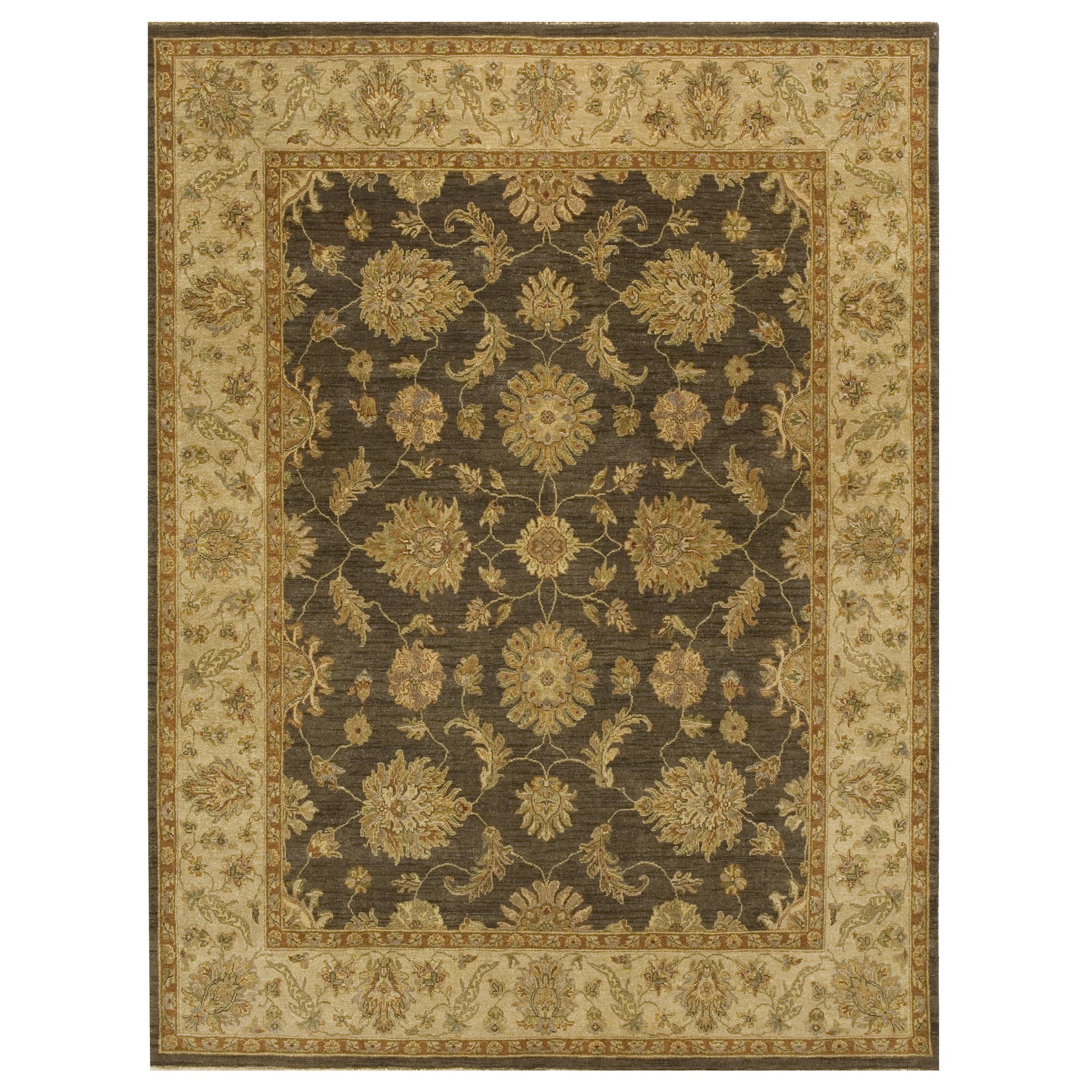 Luxury Traditional Hand-Knotted Amritsar Ziegler Brown/Beige 14x28 Rug For Sale