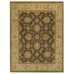 Luxury Traditional Hand-Knotted Amritsar Ziegler Brown/Beige 14x28 Rug