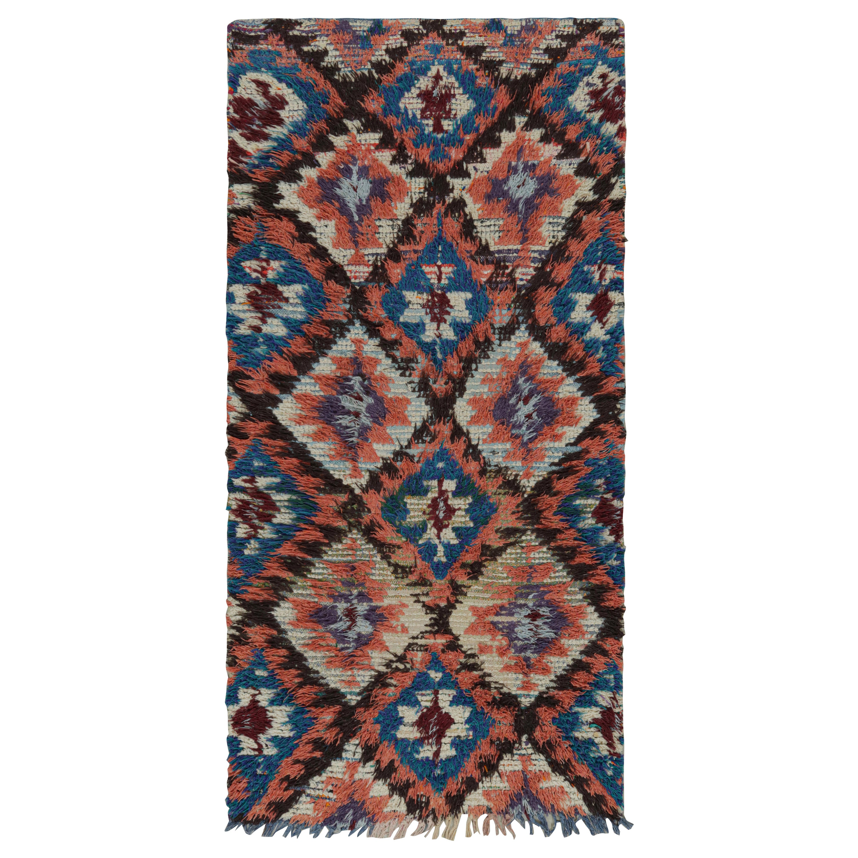 Vintage Azilal Moroccan Runner Rug, with Diamond Medallions from Rug & Kilim For Sale