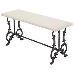 Gothic Cast Iron Art Deco Bench