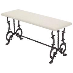 Gothic Cast Iron Art Deco Bench 