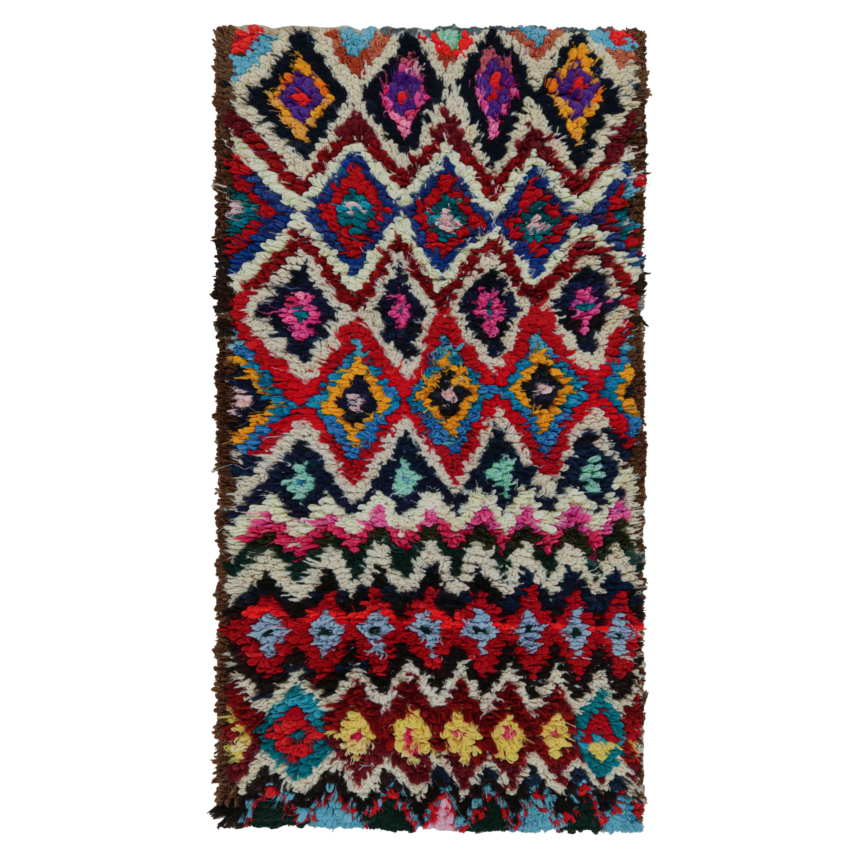 1950s Azilal Moroccan Style Runner with Patterns by Rug & Kilim For Sale