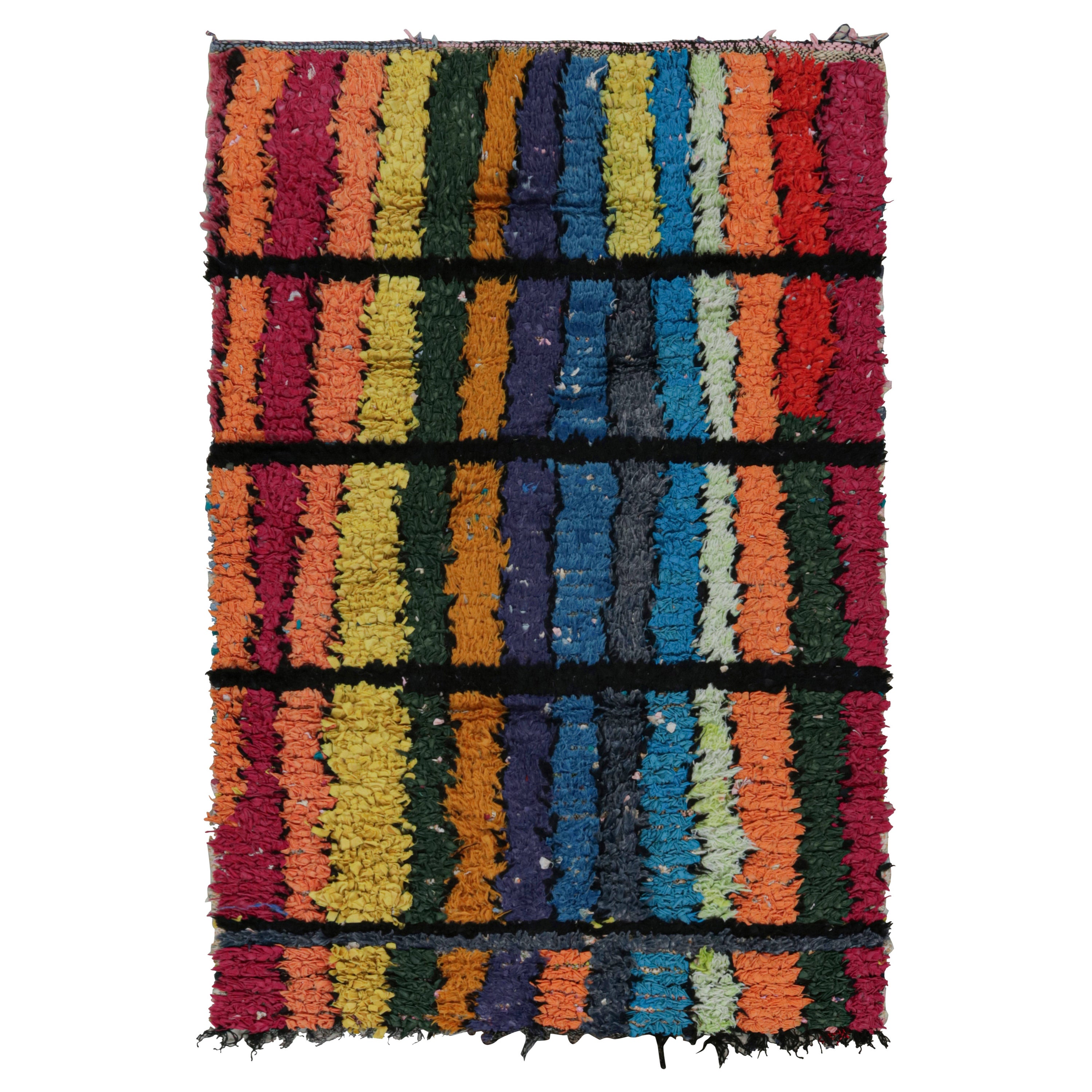 Marokkanischer Azilal-Teppich mit mehrfarbigen Mustern aus den 1950er Jahren von Rug & Kilim