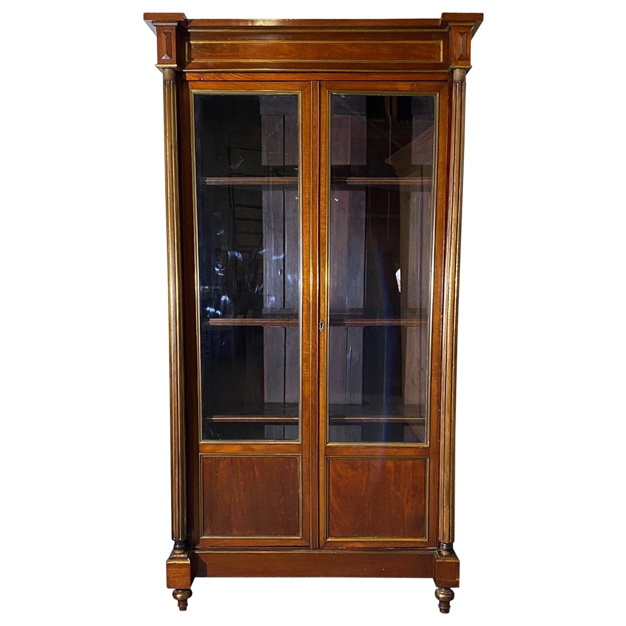 19th Century French Empire Style Cabinet/Bookcase For Sale