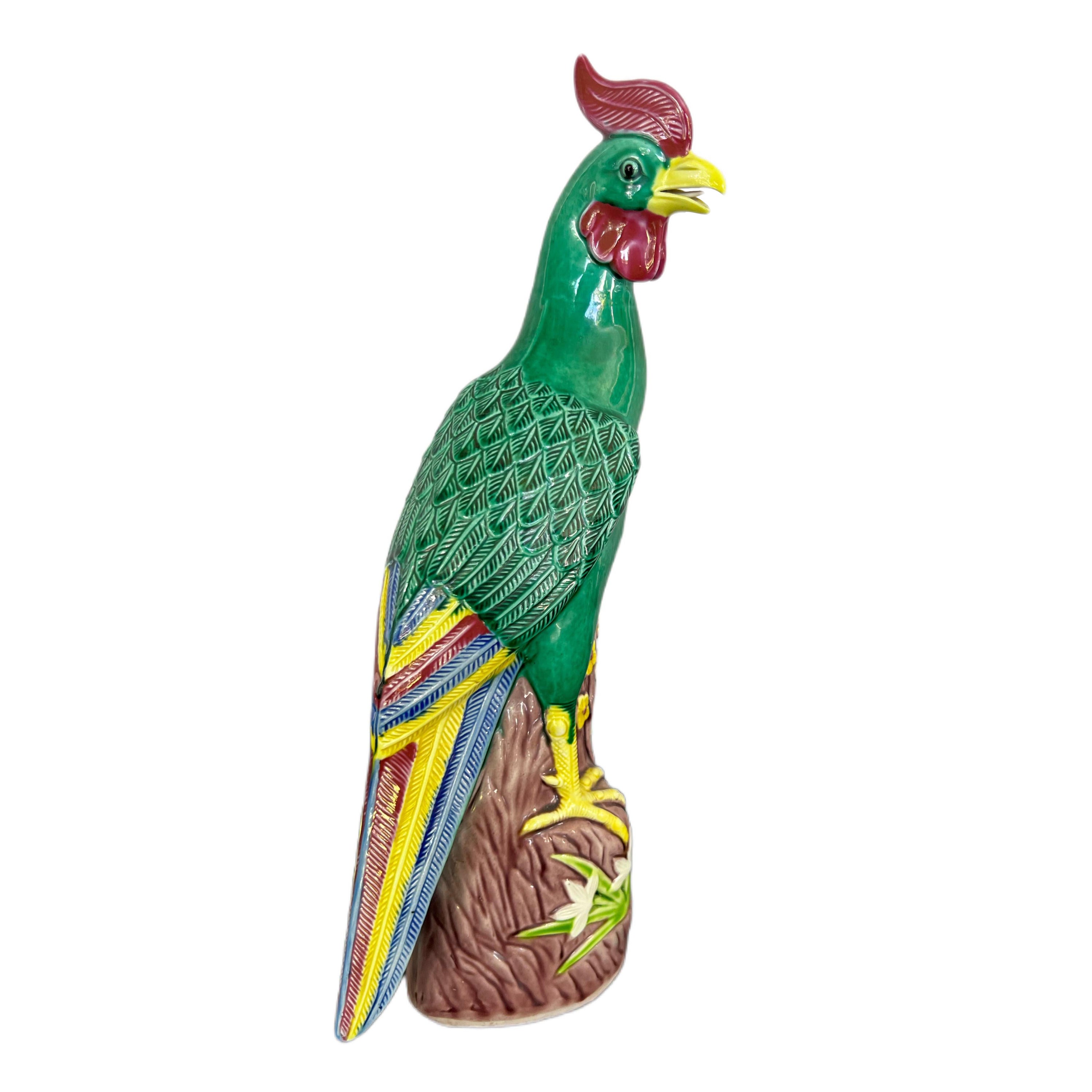 1920’s Green Japanese Porcelain Parrot 