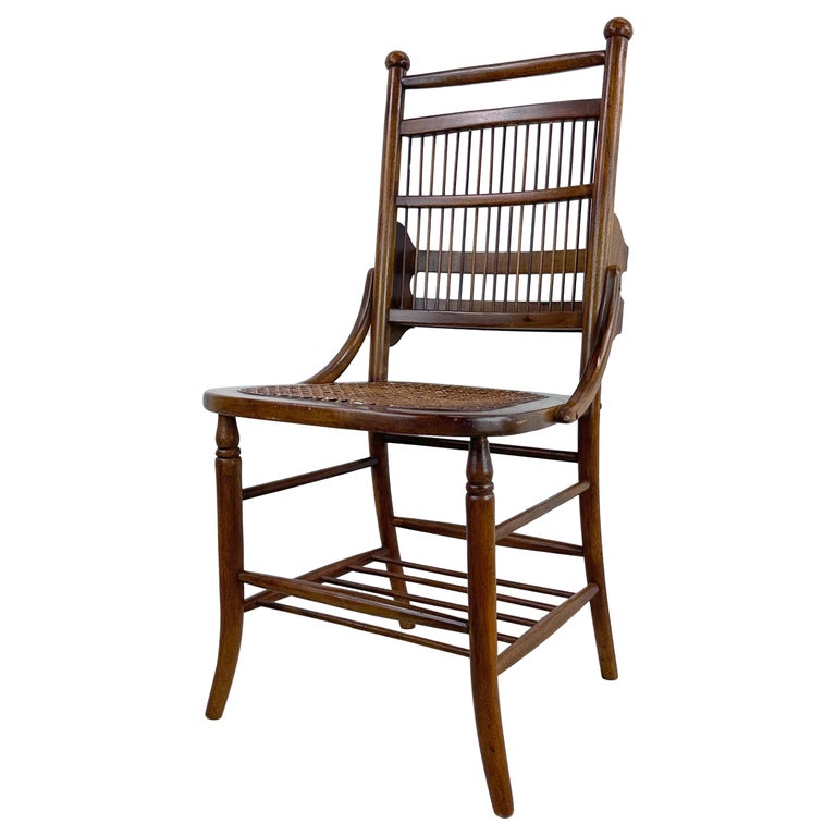 Antique Side Chair With Cane Seat and Spindle Back For Sale at 1stDibs antique cane seat chairs for sale back scratcher chair chair with no seat