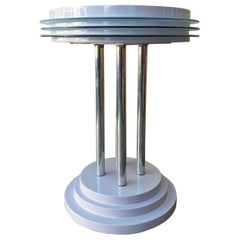 Vintage Postmodern Side Table in the Memphis Group Style. Circa 1980s