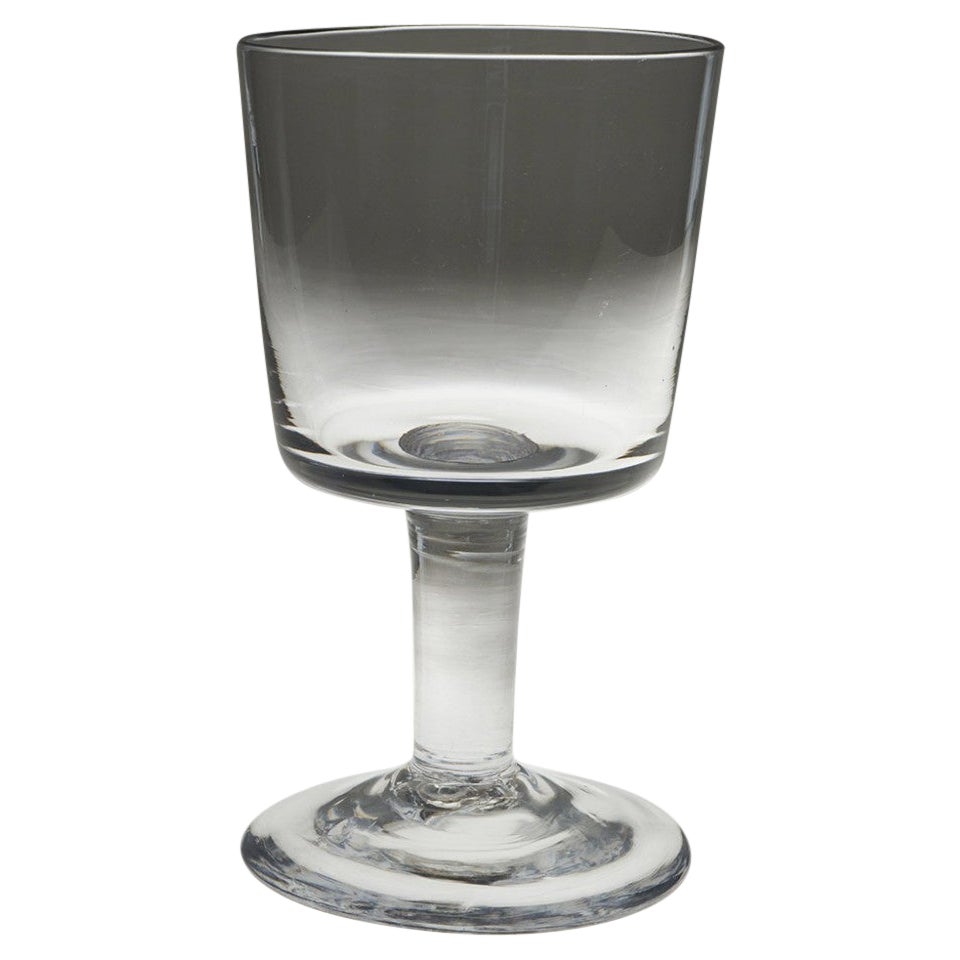 A Fine Bucket Bowl Georgian Glass Goblet c1825 For Sale