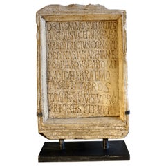 Antique Reduced-size inscription as on the famous Roman epitaph of the Coliseum 