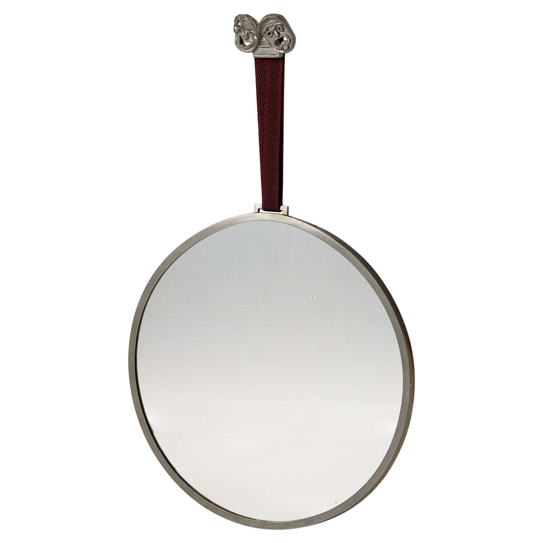 Wall mirror designed by Hans Bergström for Ystad Metall, Sweden, 1932 For Sale