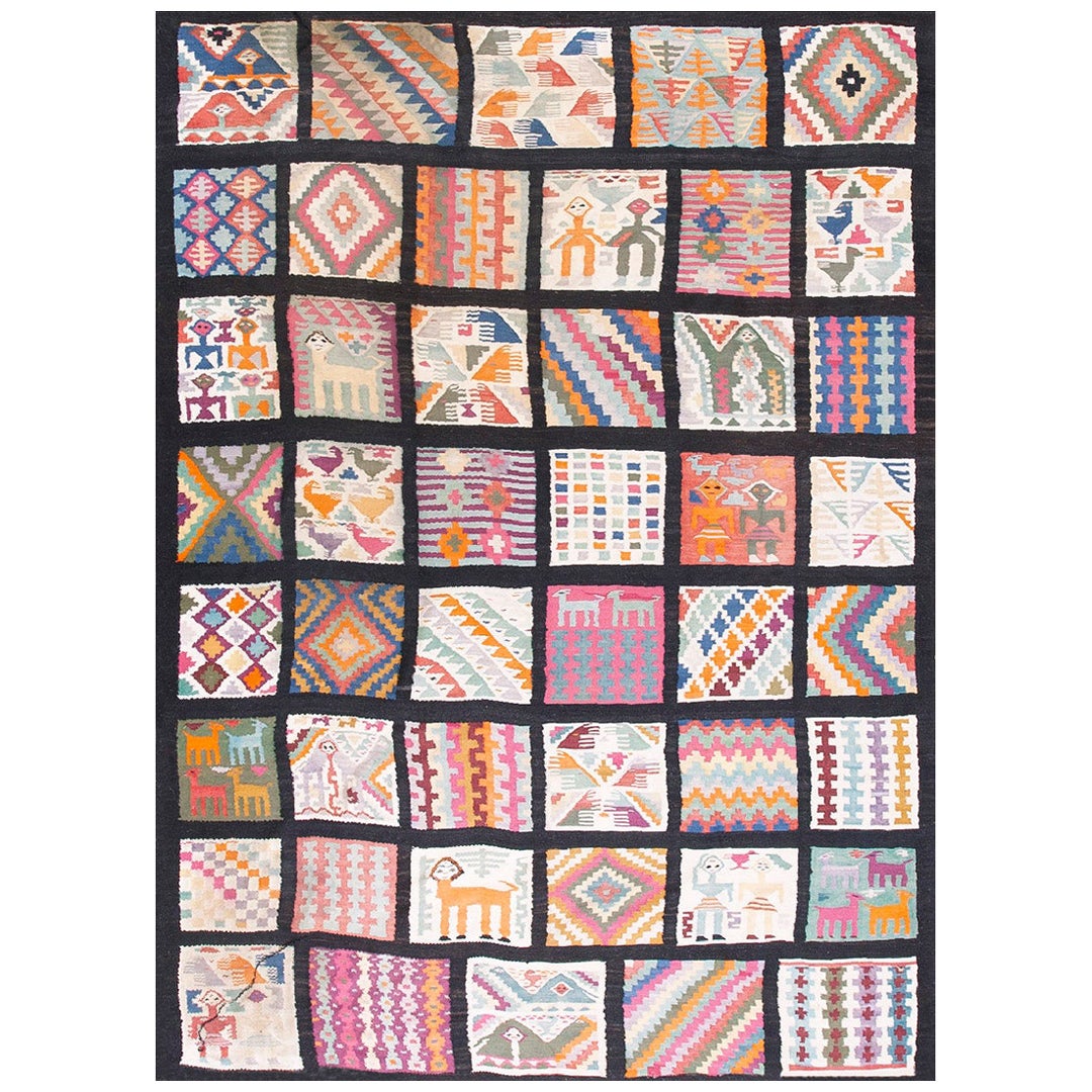 1930s Tunisian Gafsa Flat-weave Carpet ( 6' x 8' - 183 x 244 ) For Sale